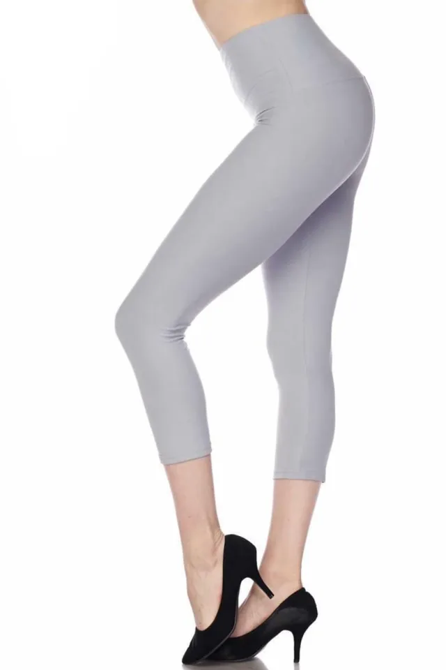 Buttery Smooth Basic Solid High Waisted Extra Plus Size Capris - 5 Inch - 3X-5X - New Mix
