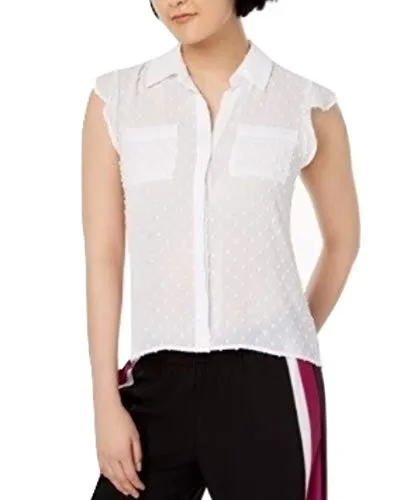 Bar III Clip Dot Blouse