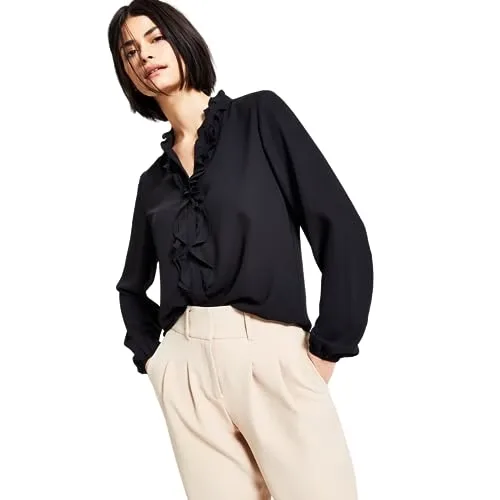 Bar III Ruffled Blouse