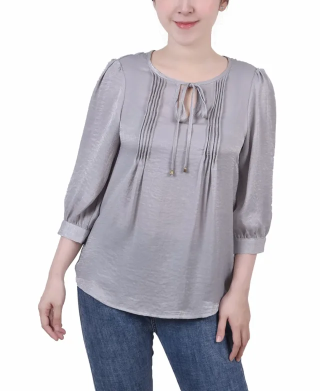 Women's Elbow Sleeve Satin Blouse