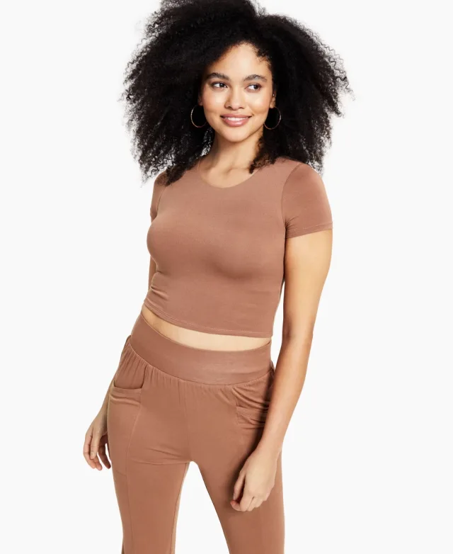 Bar III Petite Cropped T-Shirt