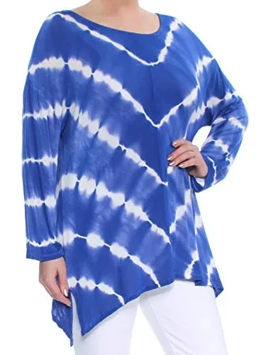 INC International Concepts Tie Dyed Handkerchief Hem T-Shirt