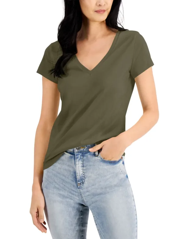 International Concepts Womens V Neck T-Shirt