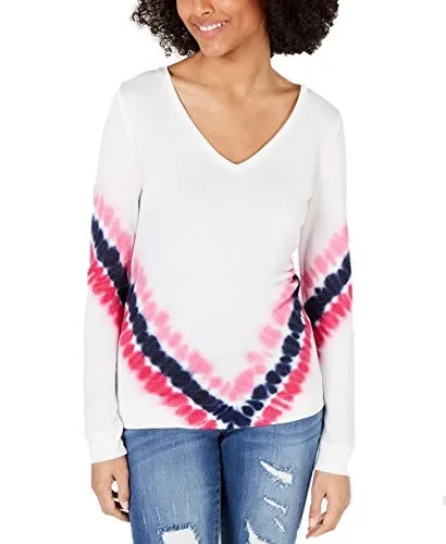 V Neck Tie Dye Sweatshirt