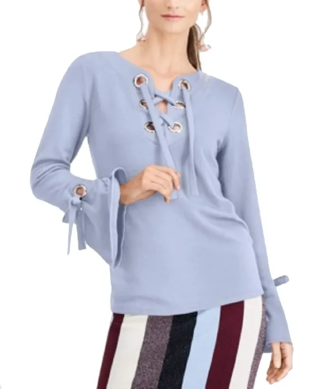 I.N.C. Lace-Up Sweatshirt