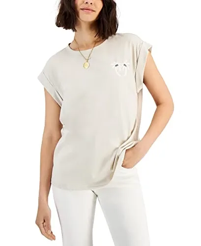 INC International Concepts Womens Palm Tree Graphic T-Shirt