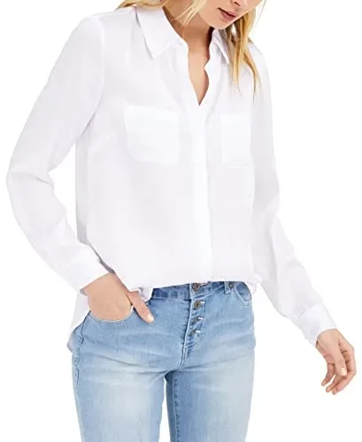 INC International Concepts Satin Utility Shirt
