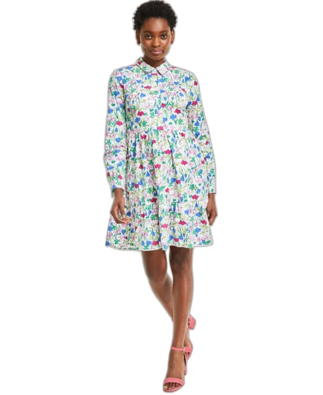 Petite Mommy & Me Floral-Print Long-Sleeve Shirtdress