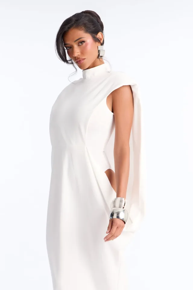 She Is Mother Sleeveless Crepe Knit Maxi Dress - Red