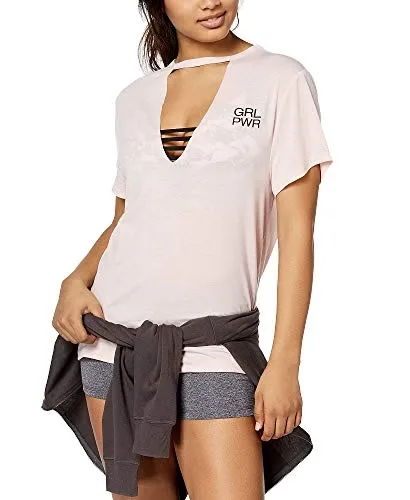 Active Juniors' Girl Power Cutout Graphic T-Shirt