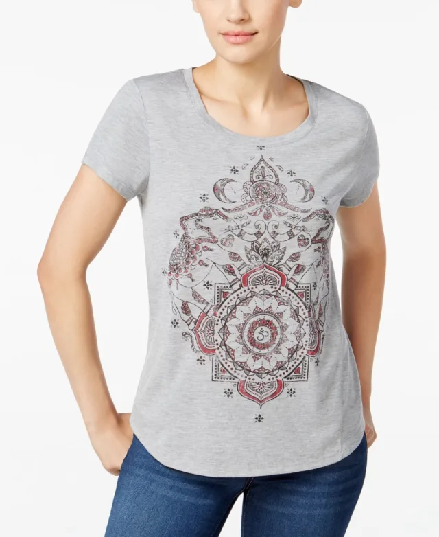 Style & Co Petite Medallion Graphic T-Shirt