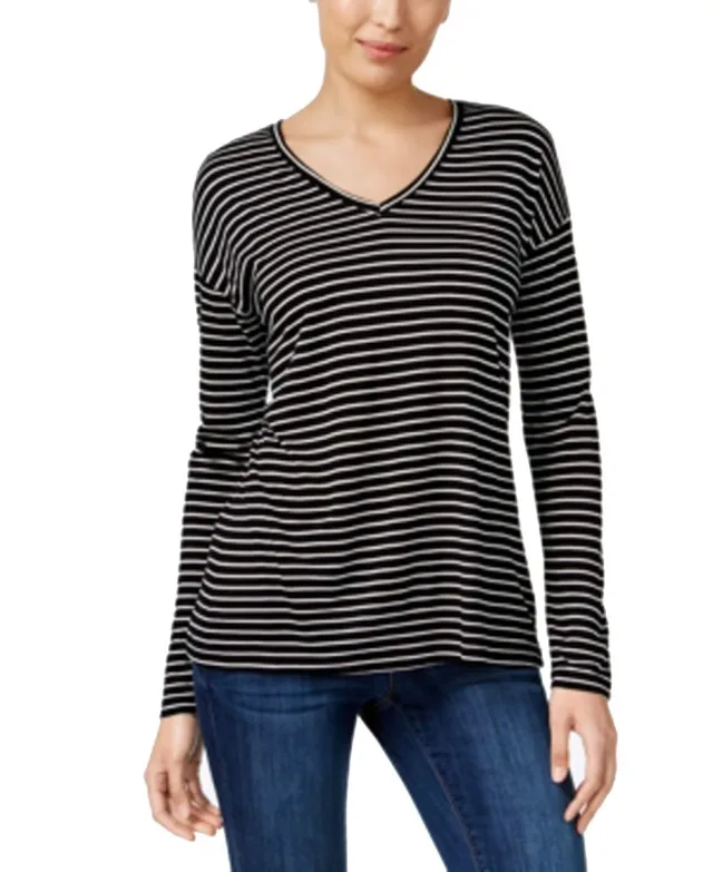 Style & Co Striped Long Sleeve T-Shirt