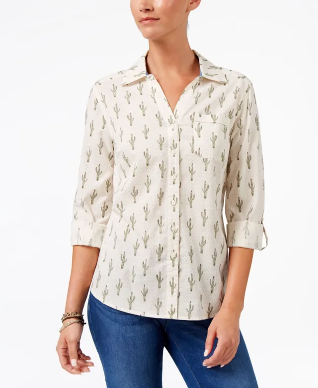 Style & Co Cotton Printed Shirt