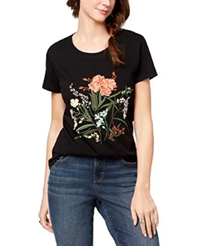 Style & Co Petite Embroidered T-Shirt