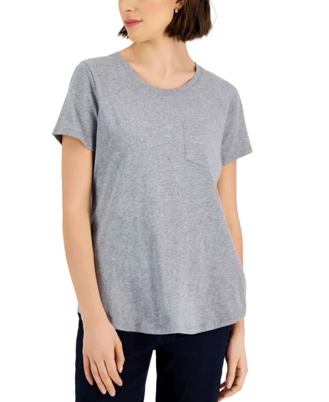 Style & Co Womens Pocket T-Shirt