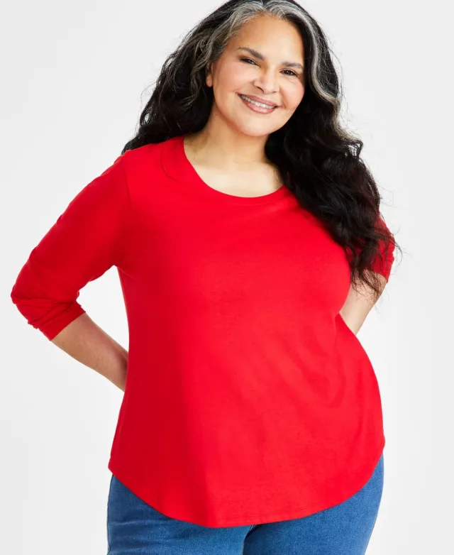 Plus Size Long-Sleeve Perfect T-Shirt