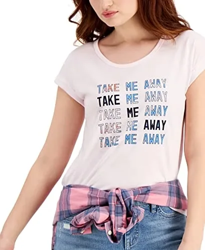 Style & Co Graphic Print Cuffed T-Shirt