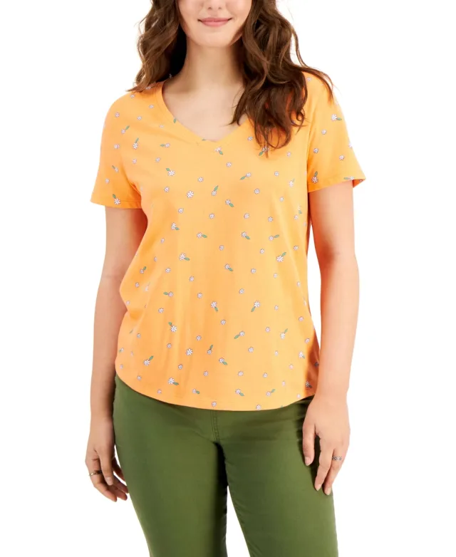 Style & Co Petite Cotton Garden Glory T-Shirt