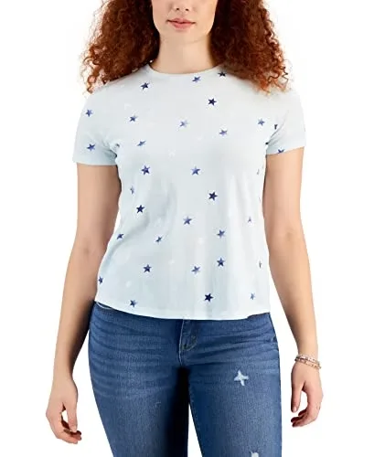 Style & Co Petite Printed Cotton T-Shirt