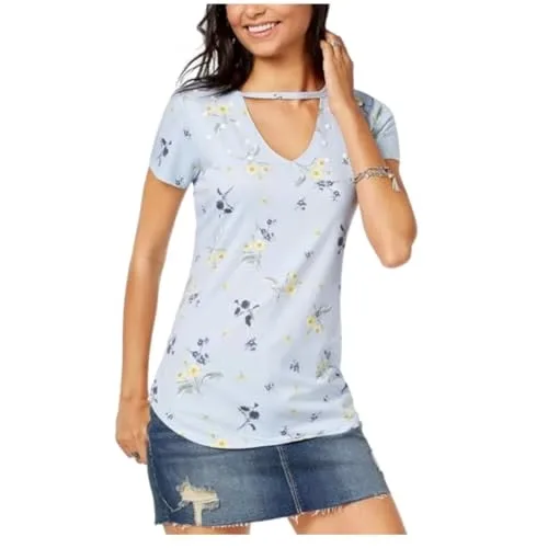 Ultra Flirt By Ikeddi Juniors Embellished Choker T-Shirt