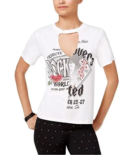 Material Girl Juniors Rock Cutout Graphic T-Shirt
