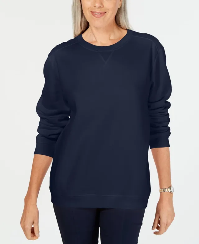 Petite Fleece Crewneck Sweatshirt