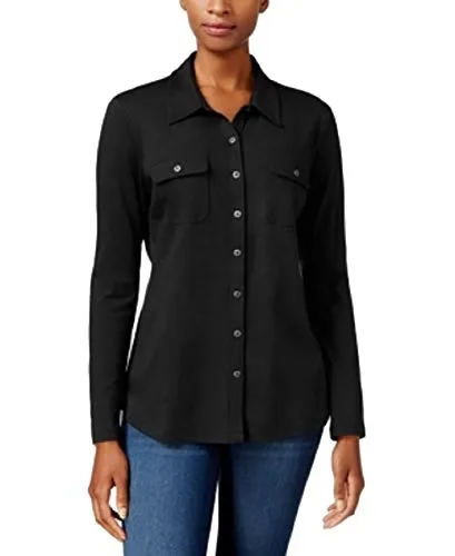 Karen Scott Button Front Shirt