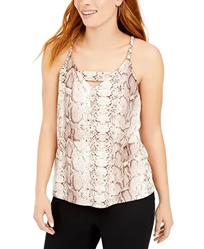 Bar III Petite Animal Print Tank Top