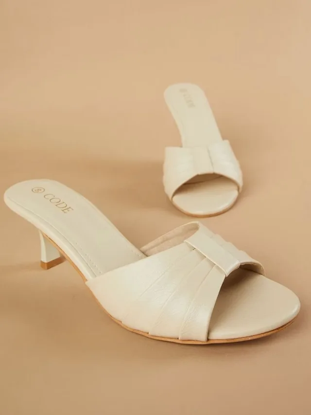 CODE by Lifestyle Textured PU Kitten Mules