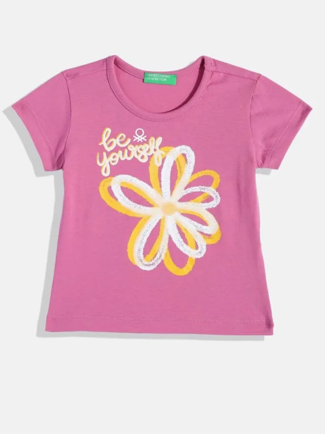 United Colors of Benetton Girls Printed T-shirt
