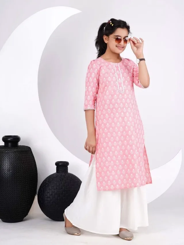 DMP FASHION Girls Cotton Straight Kurta