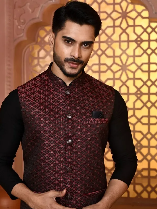 WANAS Woven Design Nehru Jackets