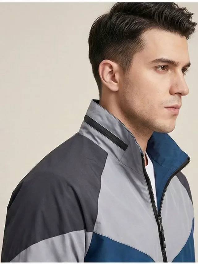 MIA FASHION Colourblocked Lightweight Sporty Jacket