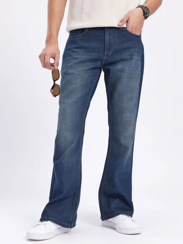 glitchez Men Bootcut Mid-Rise Jeans