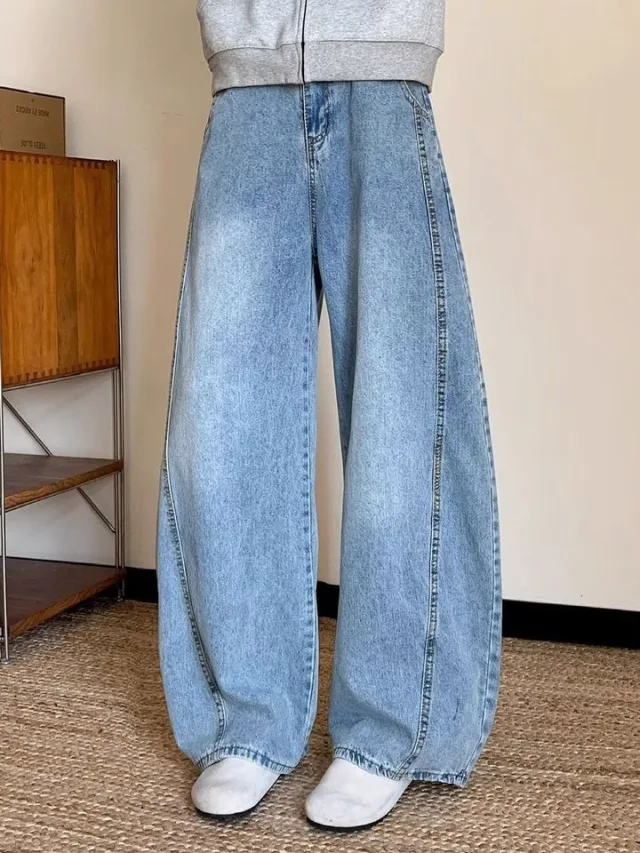 StyleCast x Revolte Men Wide Leg Mid-Rise Jeans