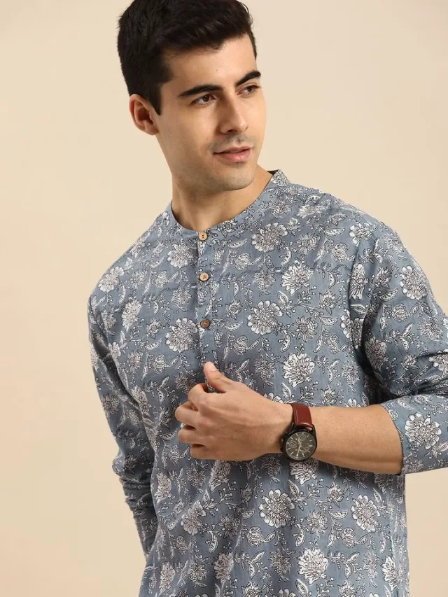 Anouk Men Pure Cotton Printed Kurta