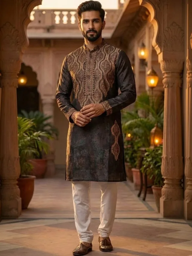 House of Pataudi Royal Printed Festive Kurta
