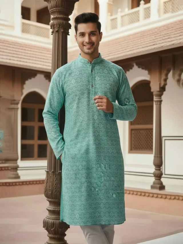 House of Pataudi Embroidered Knee Length Kurta