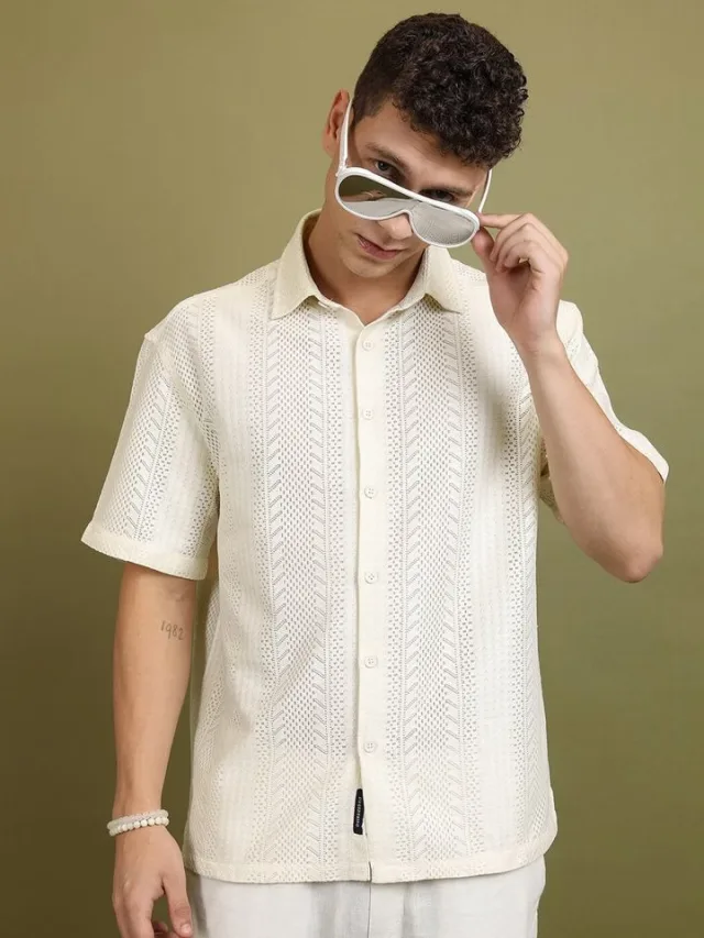 HIGHLANDER Oversized Crochet Shirt