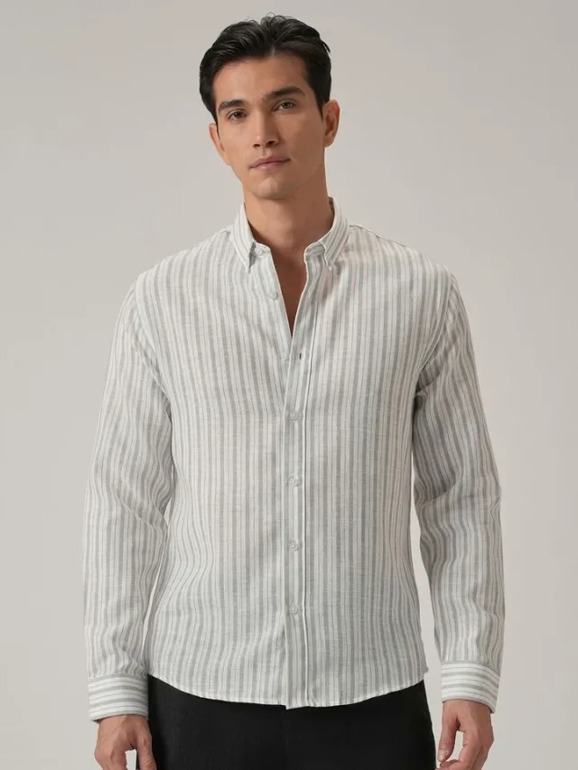 Banana Club Men Blended Linen Shirt