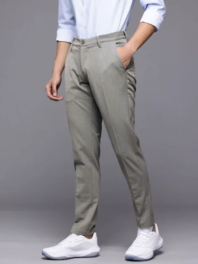 Louis Philippe Ath.Work Men Tapered Chinos Trousers