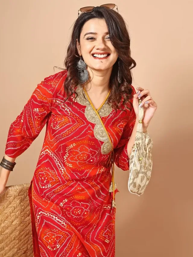 Sangria Bandhani Printed Kurta